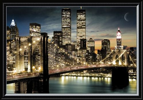 Framed Framed Twinkling Lights - Manhattan, New York City