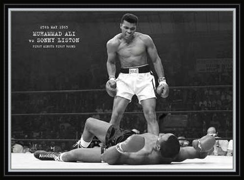 Framed Framed Muhammad Ali vs. Sonny Liston - Muhammad Ali