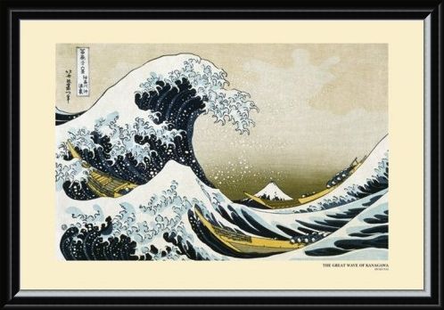 Framed Framed The Great Wave off Kanagawa, 1831-33 - Katsushika Hokusai