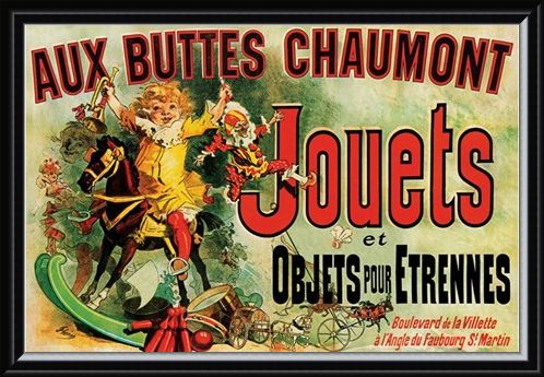 Framed Framed Aux Buttes Chaumont Jouets - Vintage Advertising Poster