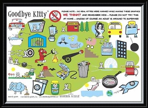 Framed Framed Goodbye Kittie Collage - David & Goliath Characters