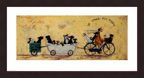 Framed Framed The Doggie Taxi Service - Sam Toft