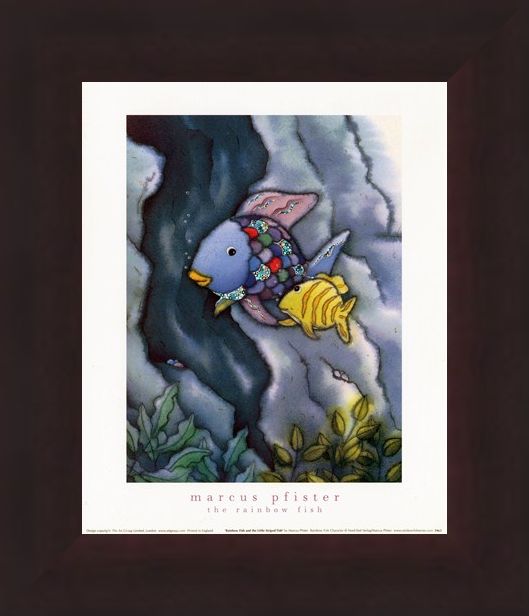 Framed Framed Rainbow Fish and The Little Striped Fish - Marcus Pfister