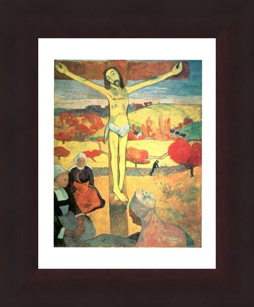 Framed Framed Yellow Christ - Paul Gauguin