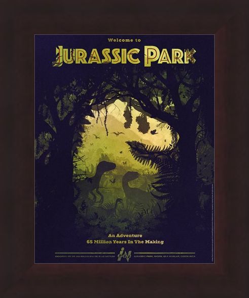 Framed Framed Dino Silhouette - Jurassic Park