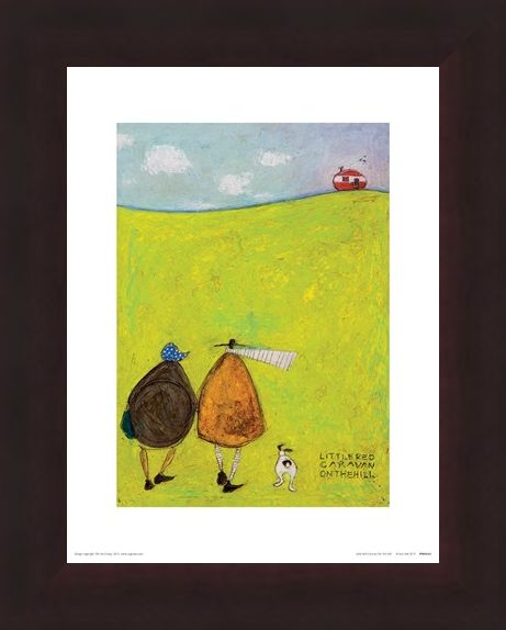 Framed Framed Little Red Caravan On The Hill - Sam Toft