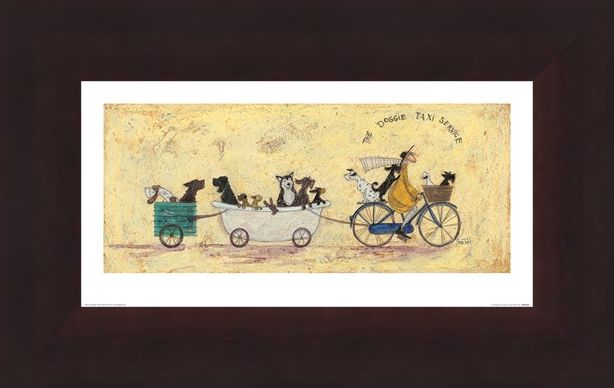 Framed Framed The Doggie Taxi Service - Sam Toft