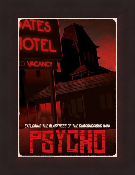 Framed Framed Alfred Hitchcock Psycho Bates Motel Limited Edition Numbered Print -