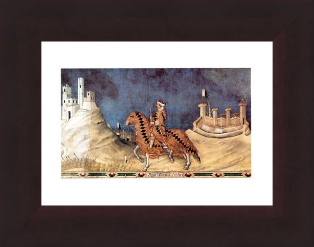 Framed Framed Guido Riccio Da Fogliano - Simone Martini