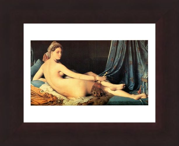 Framed Framed La Grande Odalisca - J. A. Dominique Ingres