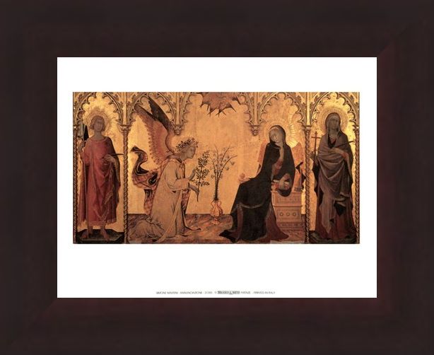 Framed Framed Annunciazione - Simone Martini