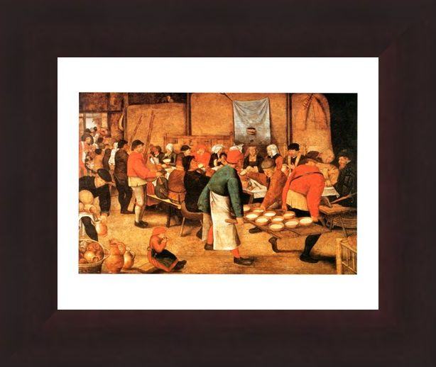 Framed Framed Pranzo Di Nozze - Pieter Bruegel Il Giovane