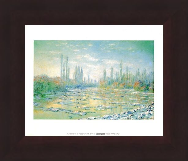 Framed Framed Floating Ice - Claude Monet
