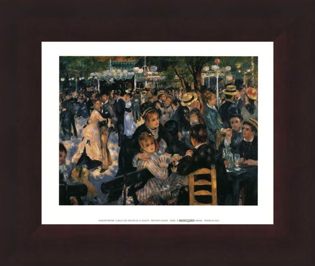 Framed Framed Il Ballo Del Moulin De La Galette - Auguste Renoir