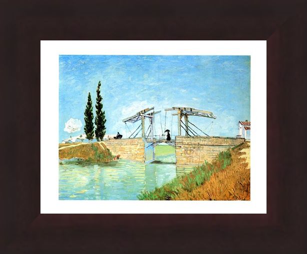Framed Framed Il Ponte Di Langlois - Vincent Van Gogh