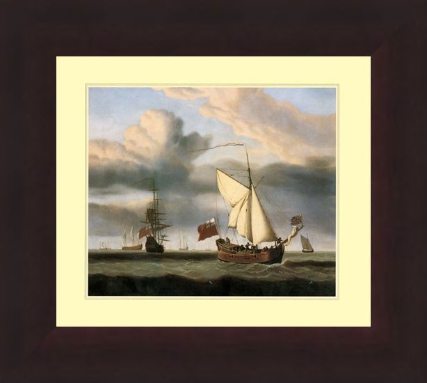 Framed Framed The Yacht 'Royal Escape' - Willem van de Velde