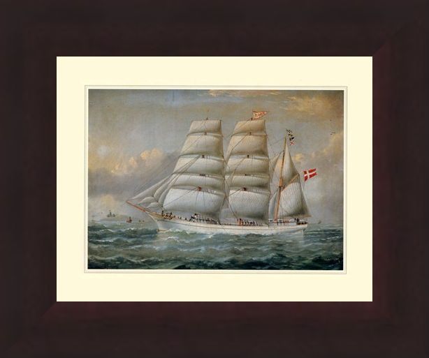 Framed Framed The Ship 'Claudia' - Antonio Jacobsen