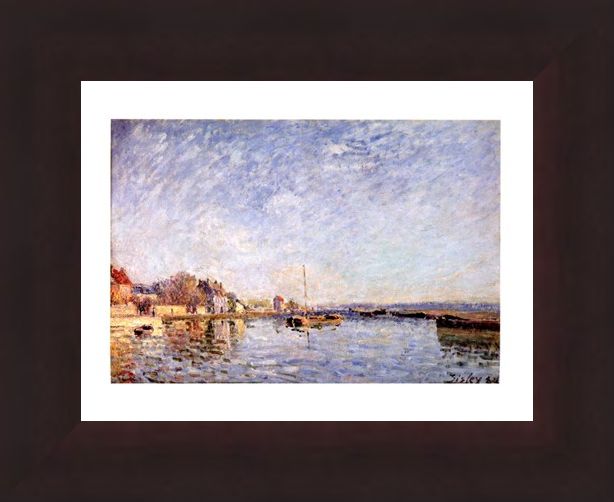 Framed Framed Canal Du Loing - Alfred Sisley