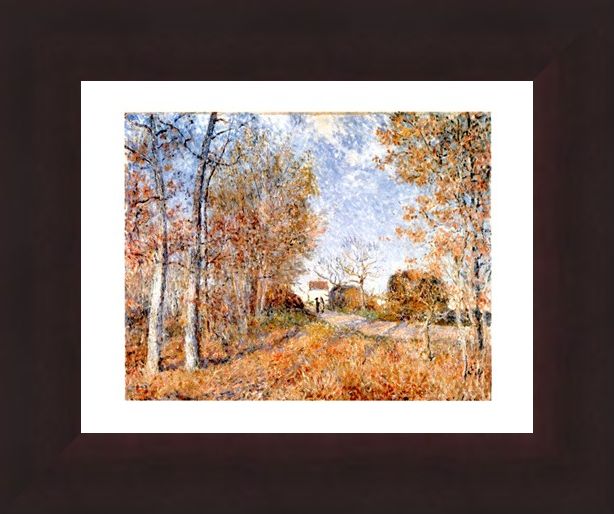 Framed Framed Un Coin De Bois Aux Sablons - Alfred Sisley