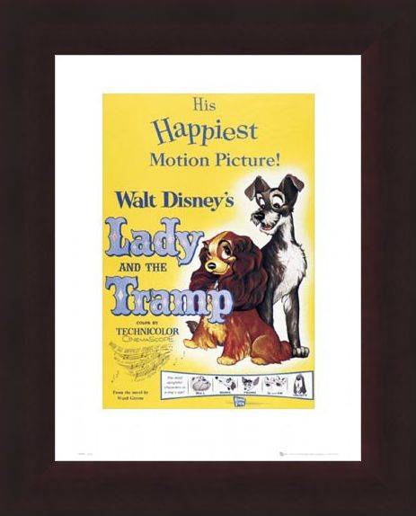 Framed Framed The Lady & The Tramp Original Movie Score - Walt Disney's Lady and The Tramp