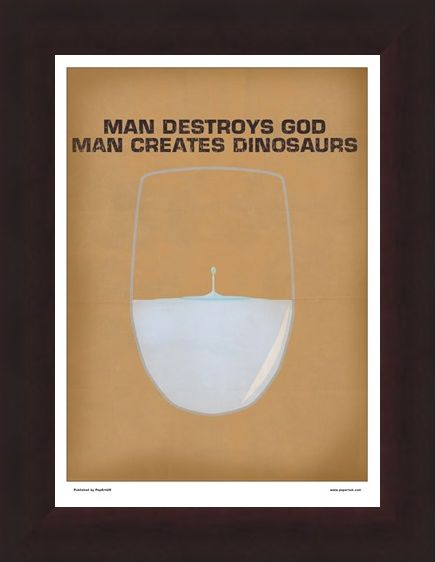 Framed Framed Minimal Movies: Jurassic Park PopArtUK - Jurassic Park