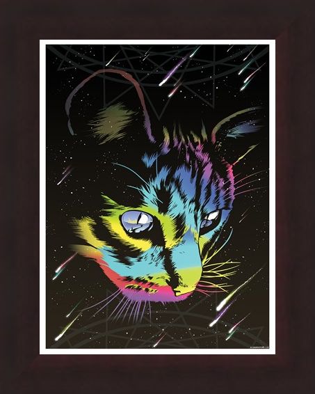 Framed Framed Rainbow Cat - Unorthodox Collective