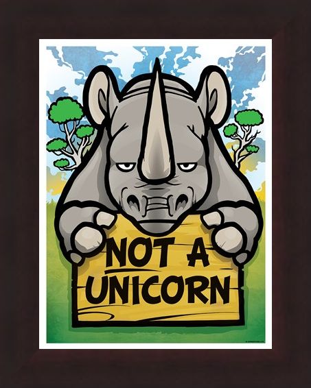 Framed Framed Not A Unicorn Mini Poster - Realist