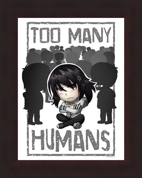 Framed Framed Too Many Humans Mini Poster -
