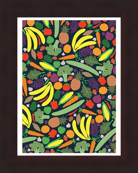 Framed Framed A Colourful Explosion - Vibrant Vegan Mini Poster