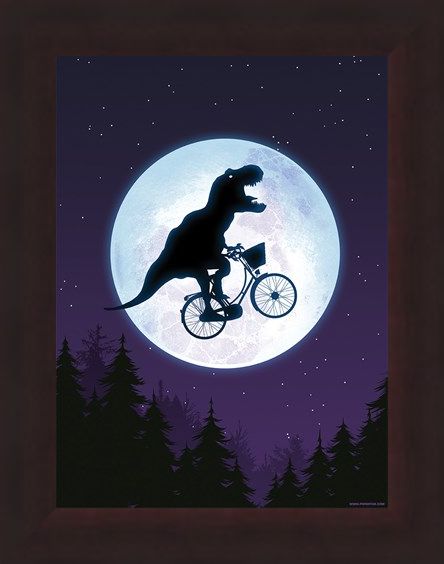 Framed Framed E.T-Rex Mini Poster - E.T Humour