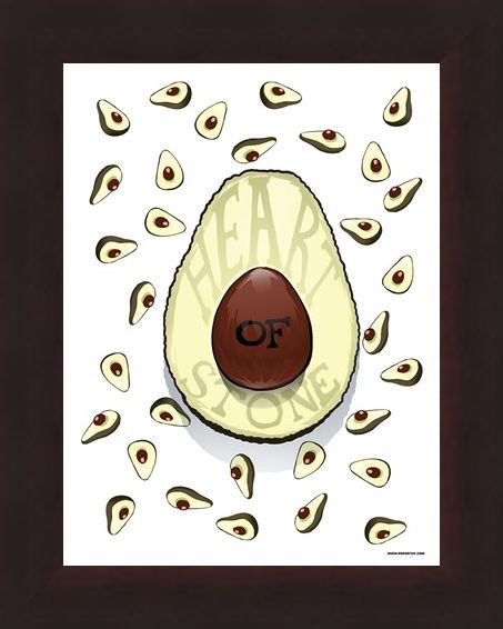 Framed Framed Heart Of Stone Mini Poster - Avocado