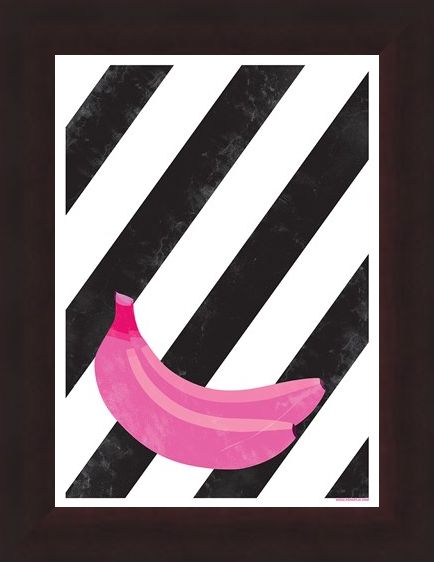 Framed Framed Banana Bunch - Pop Art Plantain
