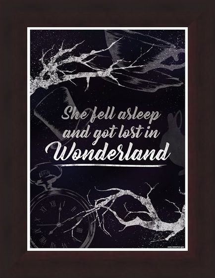 Framed Framed She Fell Asleep And Got Lost In Wonderland - Down The Rabbit Hole