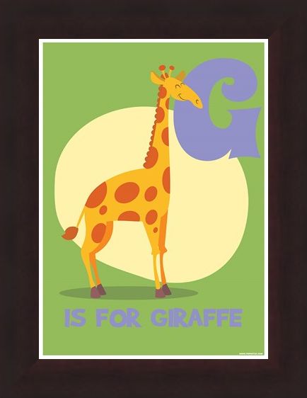 Framed Framed G...is for Giraffe - Animal Education