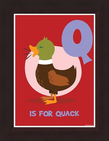 Framed Framed Q Is For Quack - Learning With Pictures