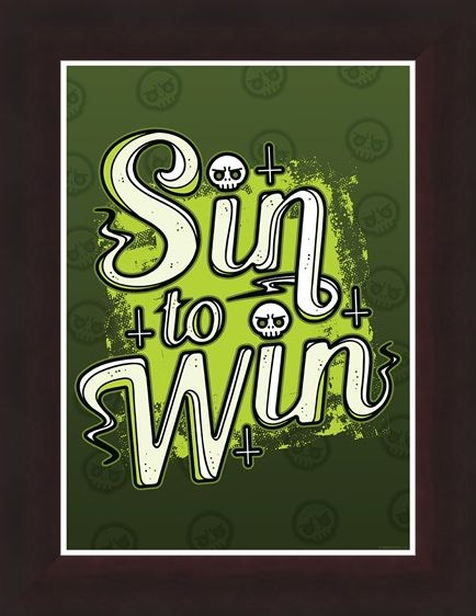 Framed Framed Sin To Win - Quirky