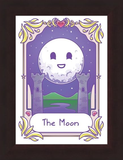Framed Framed Kawaii - The Moon - Deadly Tarot
