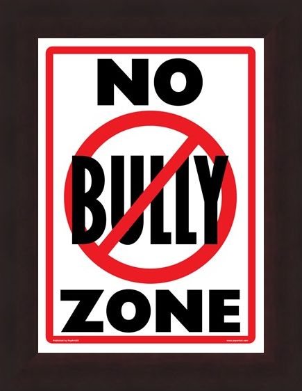 Framed Framed No Bully Zone - Playground Rules