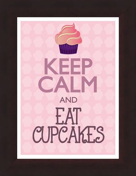 Framed Framed Keep Calm & Eat Cupcakes - Keep Calm & Carry On