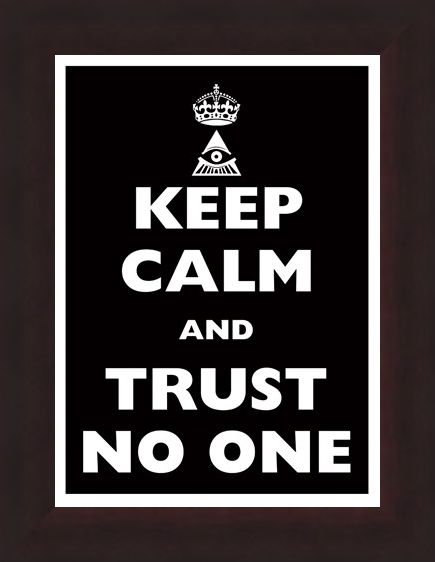 Framed Framed Keep Calm & Trust No One - Keep Calm & Carry On