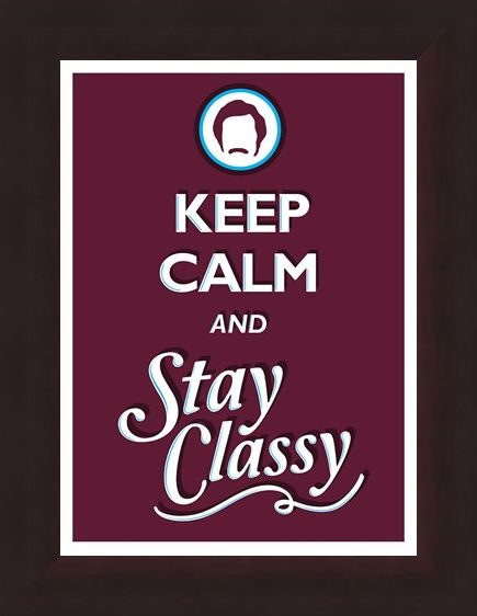 Framed Framed Keep Calm & Stay Classy - Keep Calm & Carry On