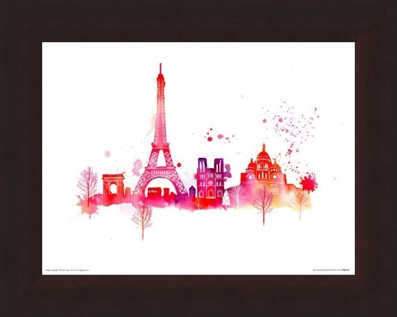 Framed Framed Paris Skyline - Summer Thornton