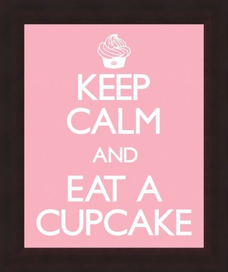 Framed Framed Keep Calm and Eat a Cupcake - Keep Calm and Carry On