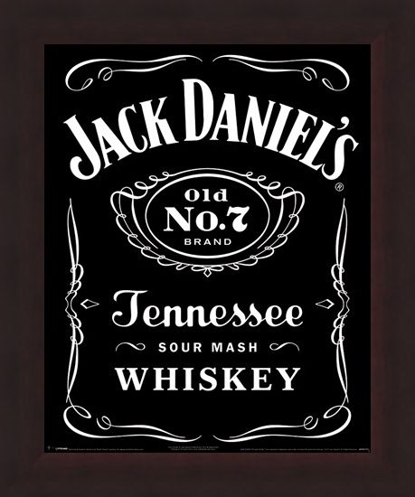 Framed Framed Classic Logo - Jack Daniels