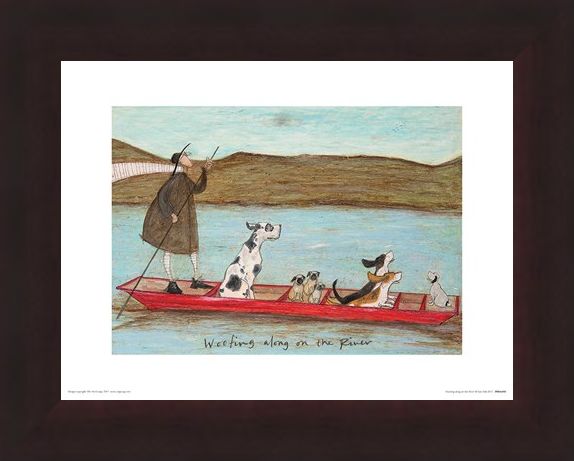 Framed Framed Woofing Along On The River - Sam Toft