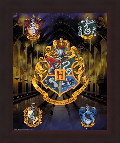 Framed Framed House Crests - Harry Potter