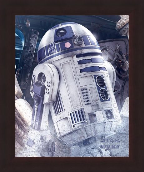 Framed Framed R2-D2 Droid - Star Wars The Last Jedi