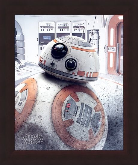 Framed Framed BB-8 Peek - Star Wars The Last Jedi