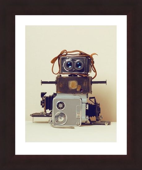 Framed Framed Robot Hair - Ian Winstanley