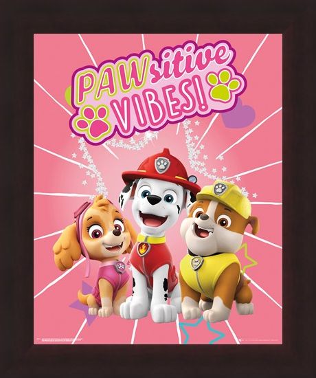 Framed Framed Pawsitive Vibes - Paw Patrol